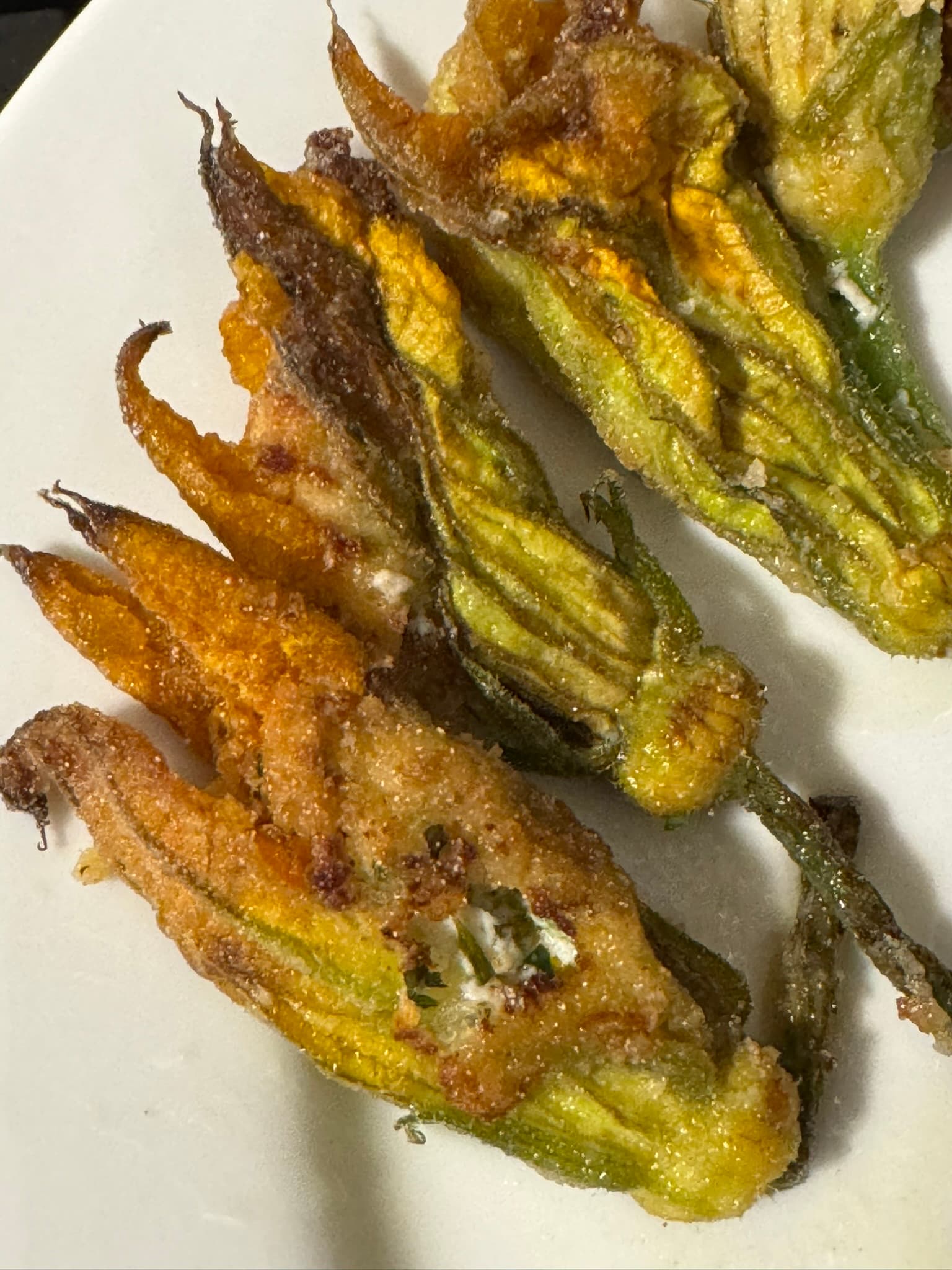 Crispy Squash Blossoms with Herbed Ricotta